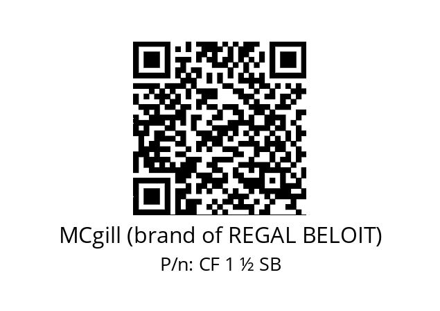   MCgill (brand of REGAL BELOIT) CF 1 ½ SB