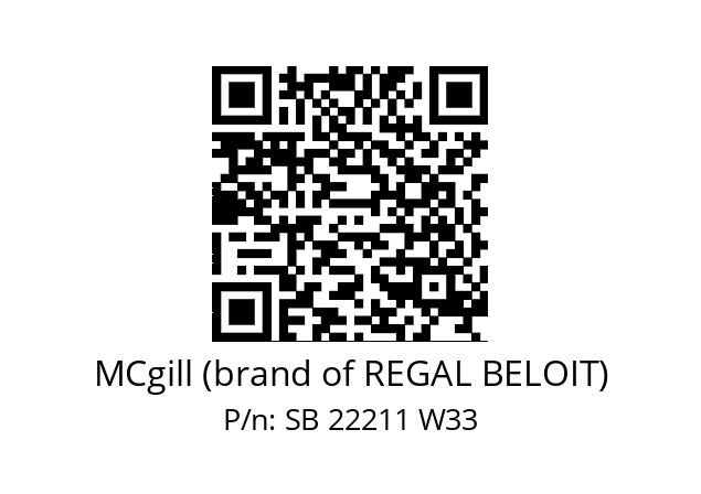   MCgill (brand of REGAL BELOIT) SB 22211 W33