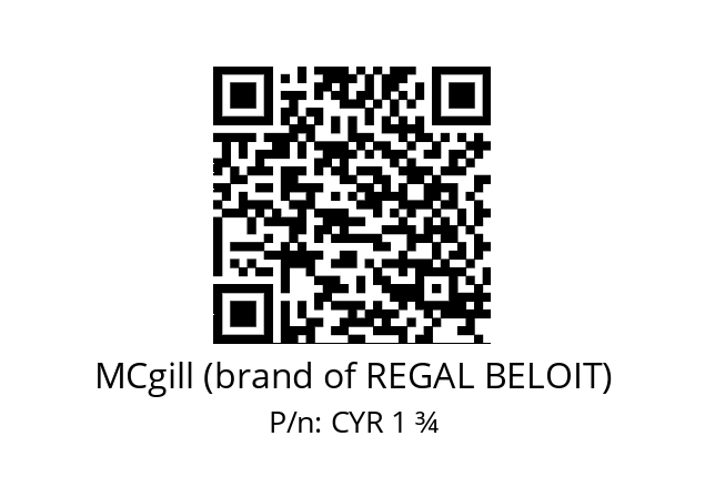   MCgill (brand of REGAL BELOIT) CYR 1 ¾