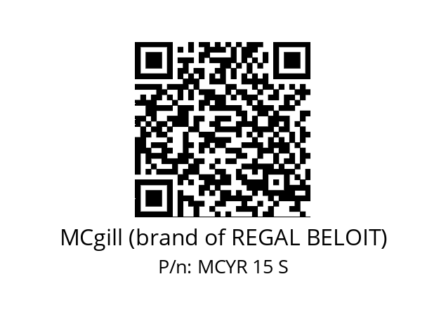   MCgill (brand of REGAL BELOIT) MCYR 15 S