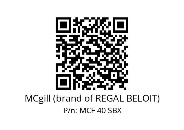   MCgill (brand of REGAL BELOIT) MCF 40 SBX