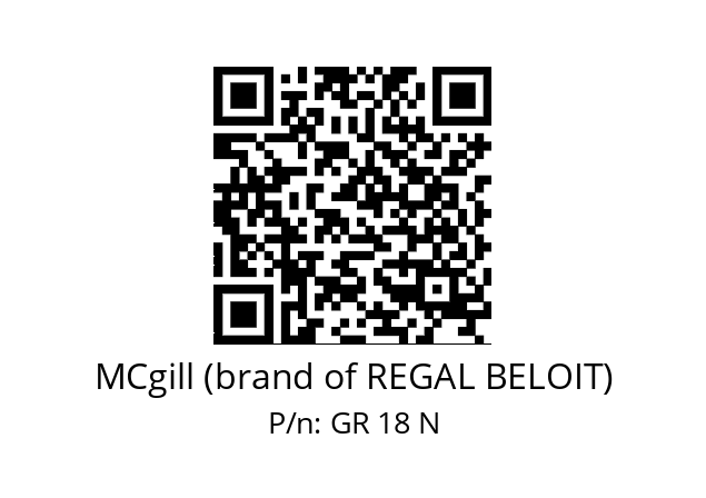   MCgill (brand of REGAL BELOIT) GR 18 N