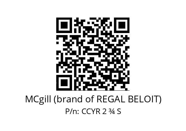   MCgill (brand of REGAL BELOIT) CCYR 2 ¾ S