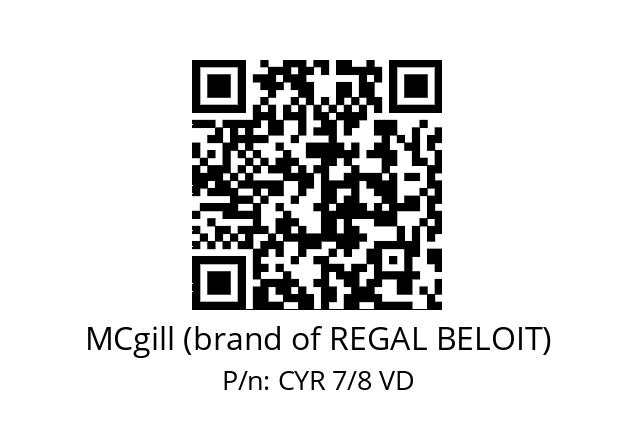   MCgill (brand of REGAL BELOIT) CYR 7/8 VD