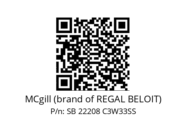   MCgill (brand of REGAL BELOIT) SB 22208 C3W33SS