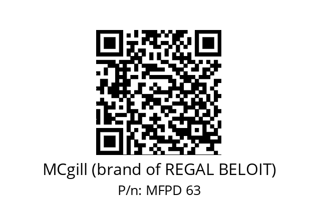   MCgill (brand of REGAL BELOIT) MFPD 63