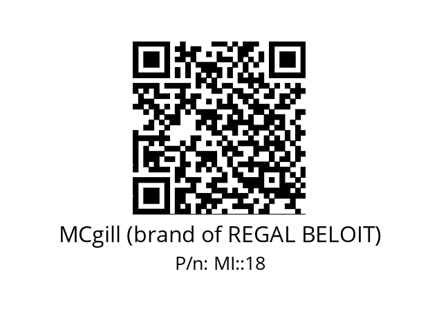   MCgill (brand of REGAL BELOIT) MI::18