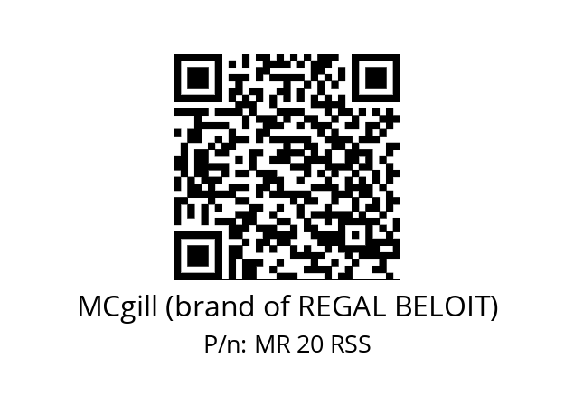   MCgill (brand of REGAL BELOIT) MR 20 RSS