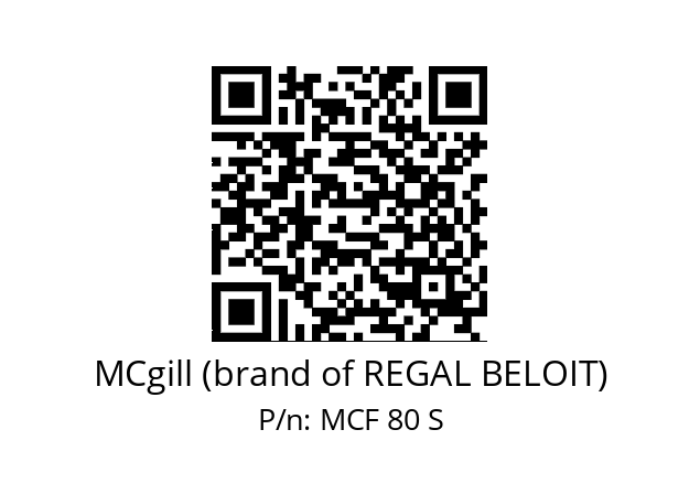   MCgill (brand of REGAL BELOIT) MCF 80 S