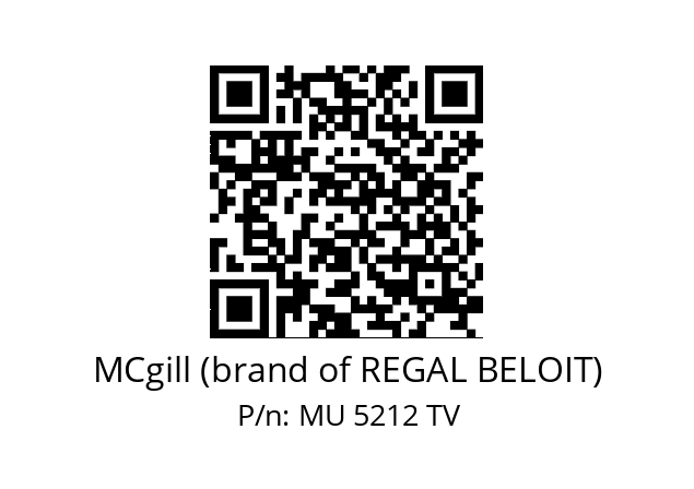   MCgill (brand of REGAL BELOIT) MU 5212 TV