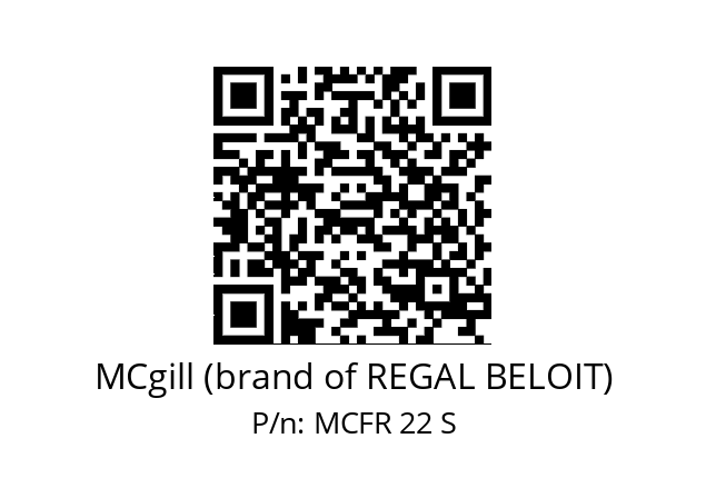   MCgill (brand of REGAL BELOIT) MCFR 22 S