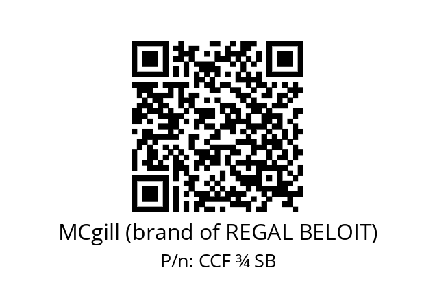   MCgill (brand of REGAL BELOIT) CCF ¾ SB