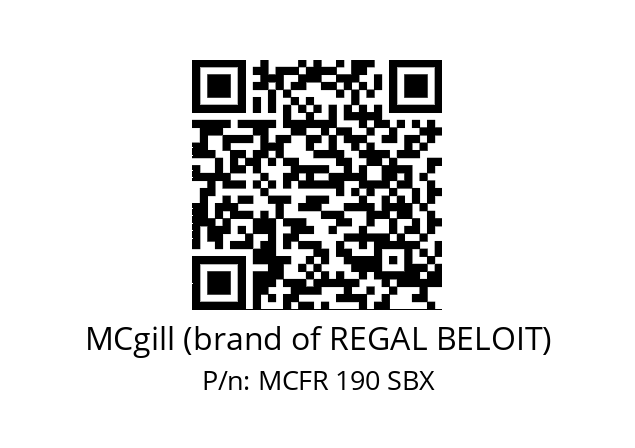   MCgill (brand of REGAL BELOIT) MCFR 190 SBX