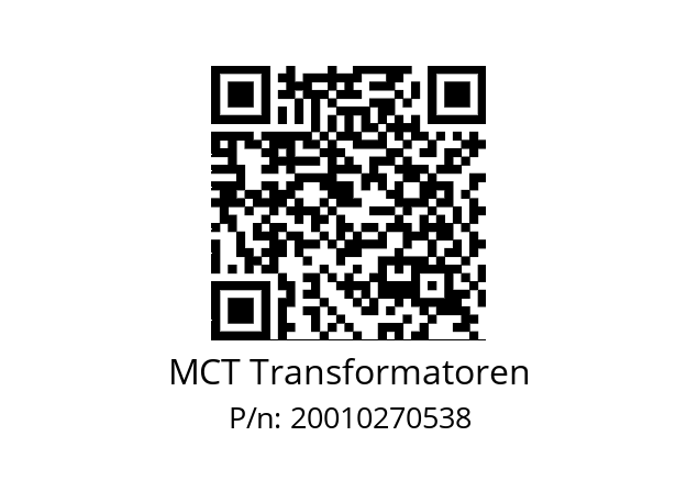   MCT Transformatoren 20010270538