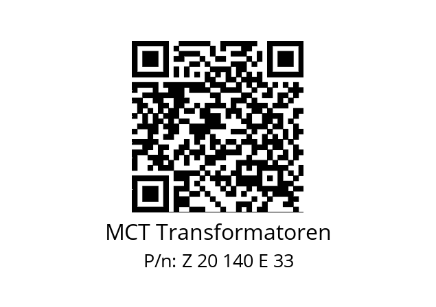   MCT Transformatoren Z 20 140 E 33