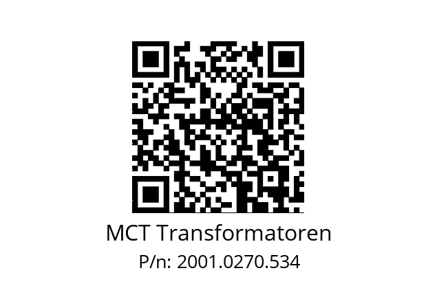   MCT Transformatoren 2001.0270.534