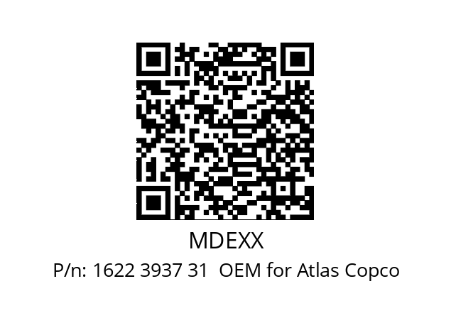   MDEXX 1622 3937 31  OEM for Atlas Copco