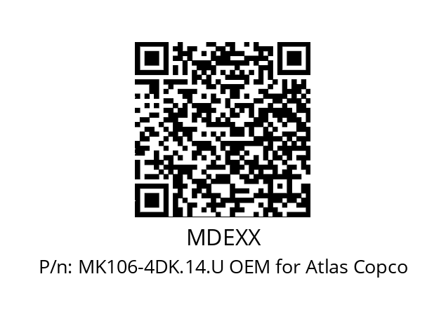   MDEXX MK106-4DK.14.U OEM for Atlas Copco