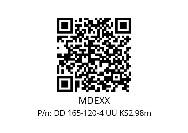   MDEXX DD 165-120-4 UU KS2.98m