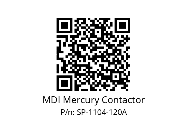   MDI Mercury Contactor SP-1104-120A