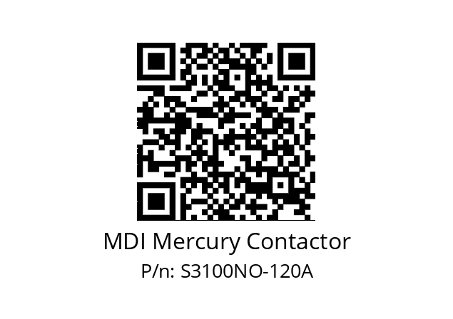   MDI Mercury Contactor S3100NO-120A