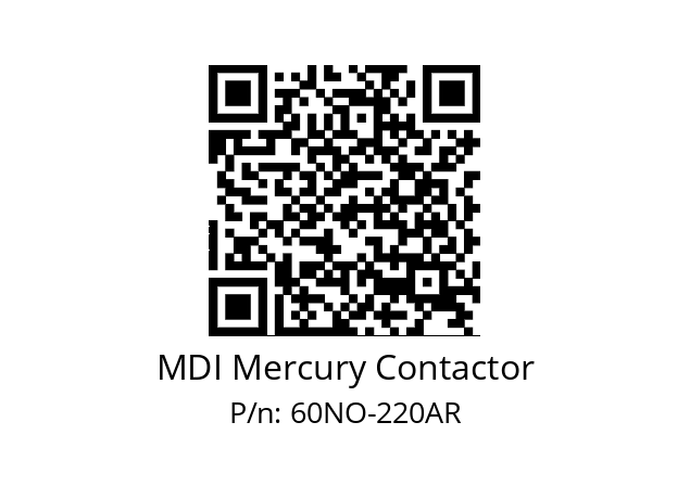   MDI Mercury Contactor 60NO-220AR