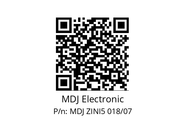   MDJ Electronic MDJ ZINI5 018/07