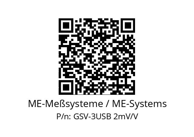   ME-Meßsysteme / ME-Systems GSV-3USB 2mV/V