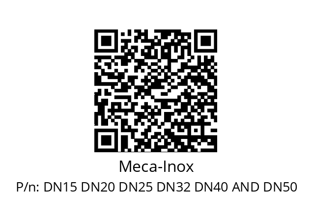   Meca-Inox DN15 DN20 DN25 DN32 DN40 AND DN50