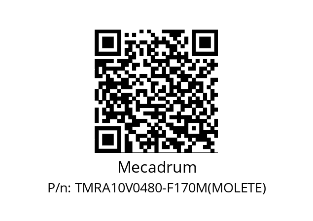   Mecadrum TMRA10V0480-F170M(MOLETE)