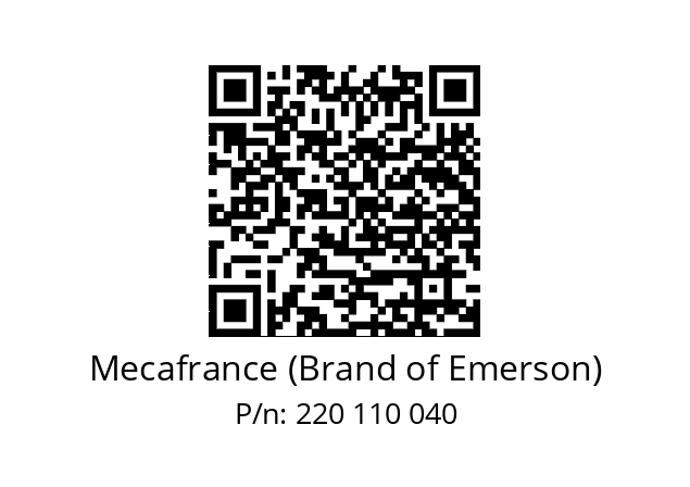   Mecafrance (Brand of Emerson) 220 110 040