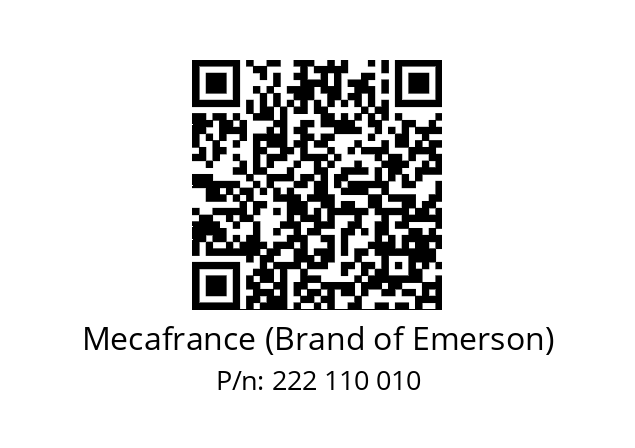   Mecafrance (Brand of Emerson) 222 110 010