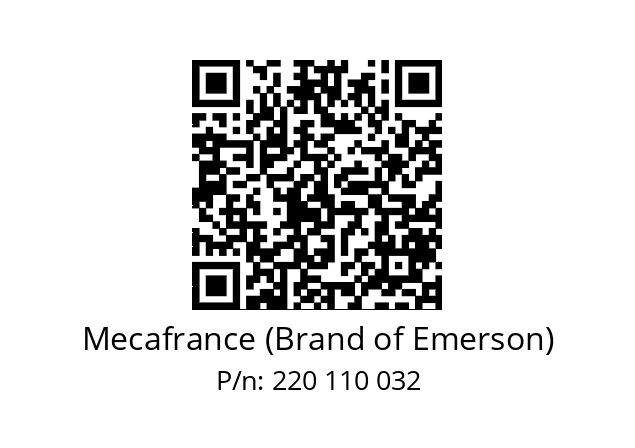   Mecafrance (Brand of Emerson) 220 110 032