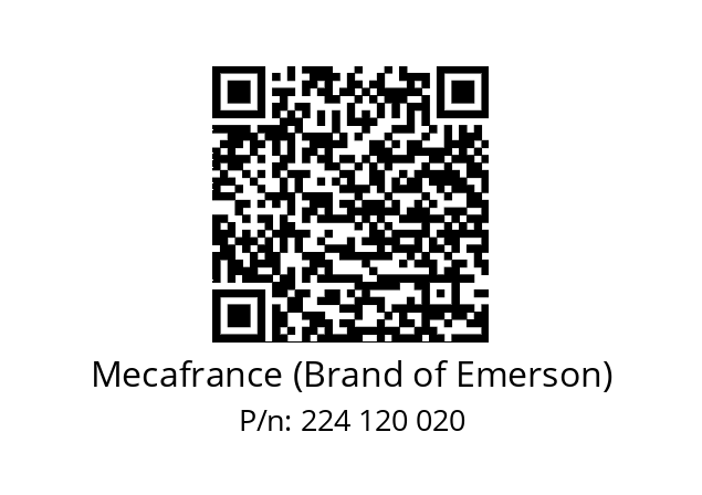   Mecafrance (Brand of Emerson) 224 120 020