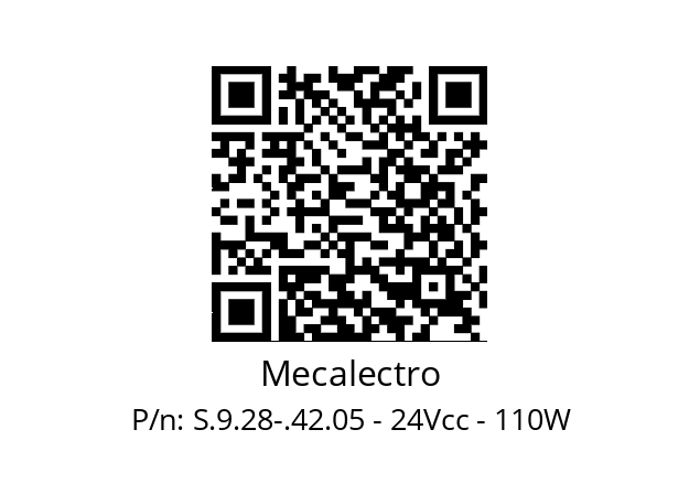   Mecalectro S.9.28-.42.05 - 24Vcc - 110W