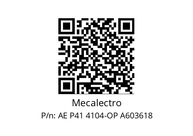   Mecalectro AE P41 4104-OP A603618