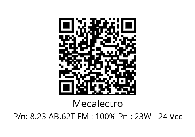   Mecalectro 8.23-AB.62T FM : 100% Pn : 23W - 24 Vcc