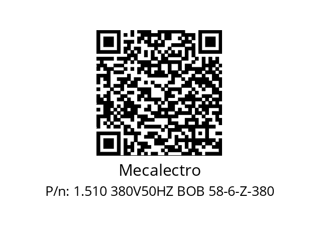   Mecalectro 1.510 380V50HZ BOB 58-6-Z-380