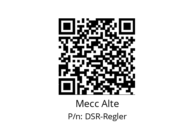   Mecc Alte DSR-Regler