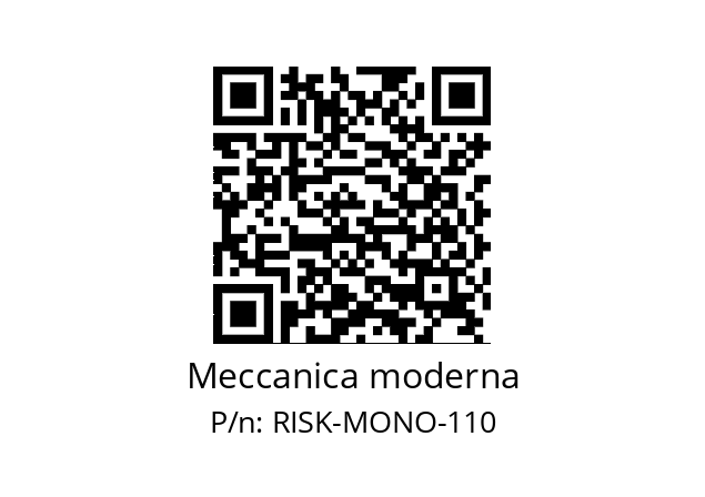   Meccanica moderna RISK-MONO-110