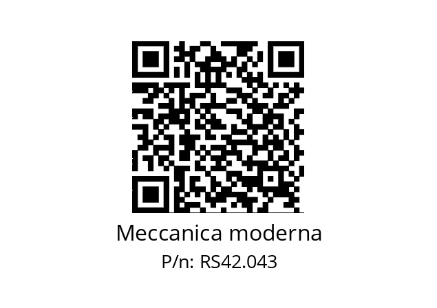   Meccanica moderna RS42.043