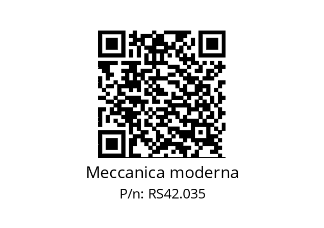   Meccanica moderna RS42.035