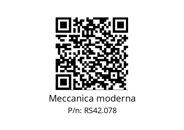   Meccanica moderna RS42.078