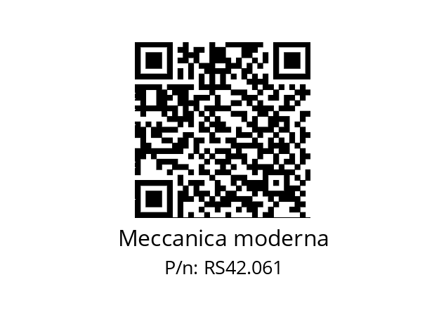   Meccanica moderna RS42.061