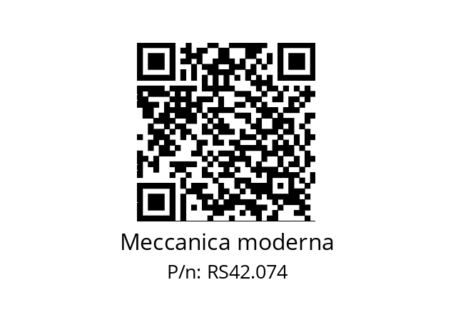   Meccanica moderna RS42.074