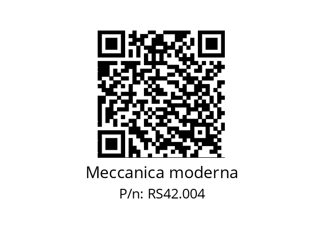   Meccanica moderna RS42.004