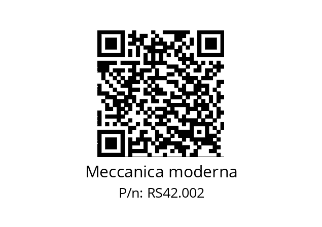   Meccanica moderna RS42.002