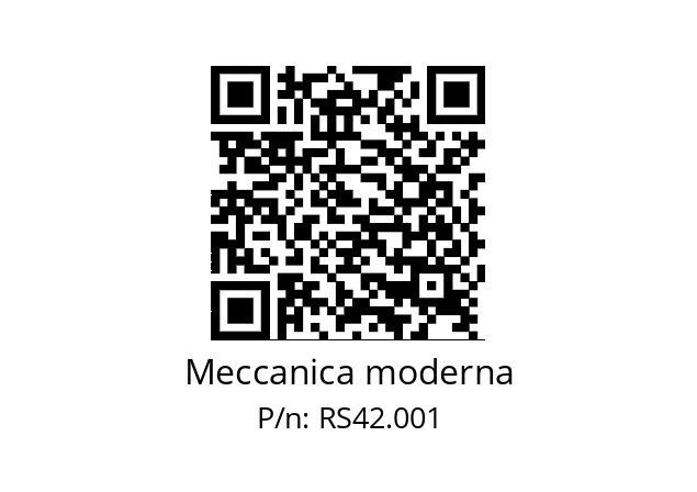   Meccanica moderna RS42.001