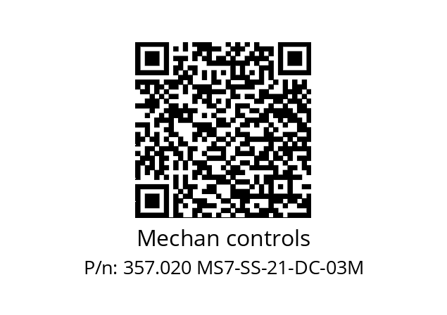   Mechan controls 357.020 MS7-SS-21-DC-03M