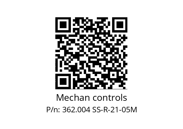   Mechan controls 362.004 SS-R-21-05M